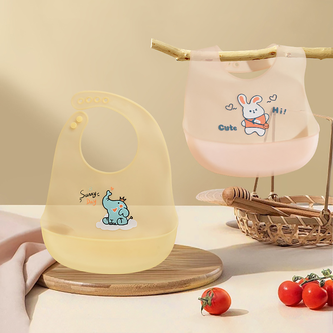 Waterproof Baby Bibs Silicone - 0-1세 아기 실리콘 턱받이 여름 유아
