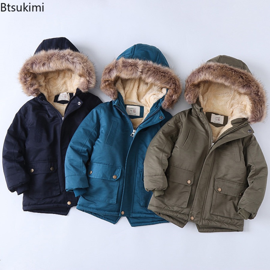 Toddler Boy Winter Fleece Jacket - 어린이용 플리스 안감 코트 두꺼운 남아