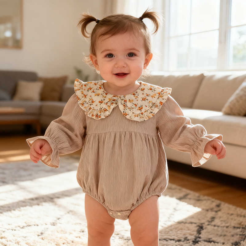 봄 빈티지 신생아 유아 여아 롬퍼 코듀로이 베이비 롬퍼 - Newborn Baby Girl Romper Floral 리뷰 및 가격