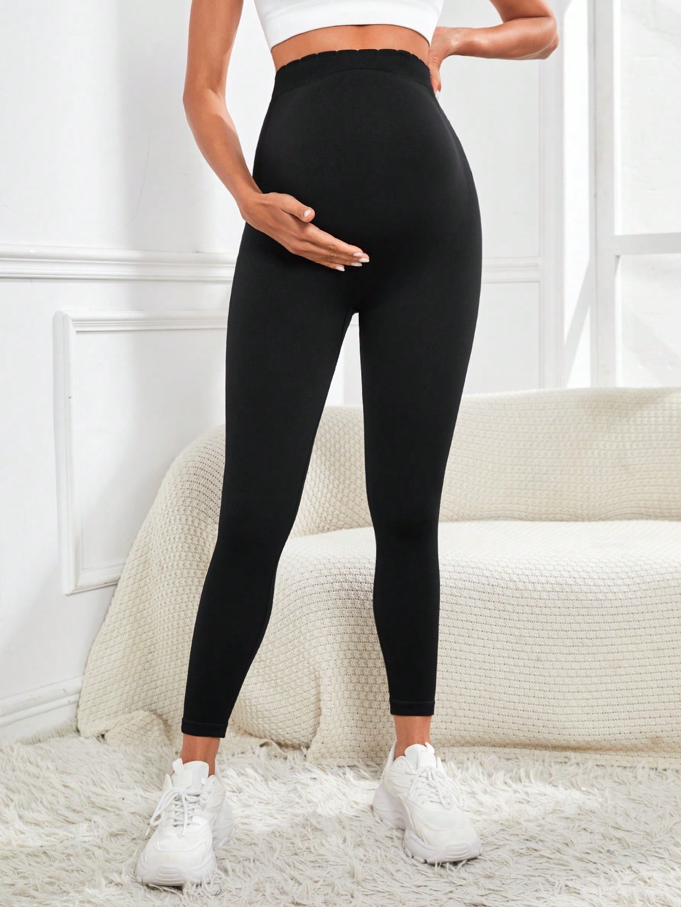 임산부를 위한 하이웨이스트 임부 레깅스, 배를 지지하는 - Maternity Wear 리뷰 및 가격