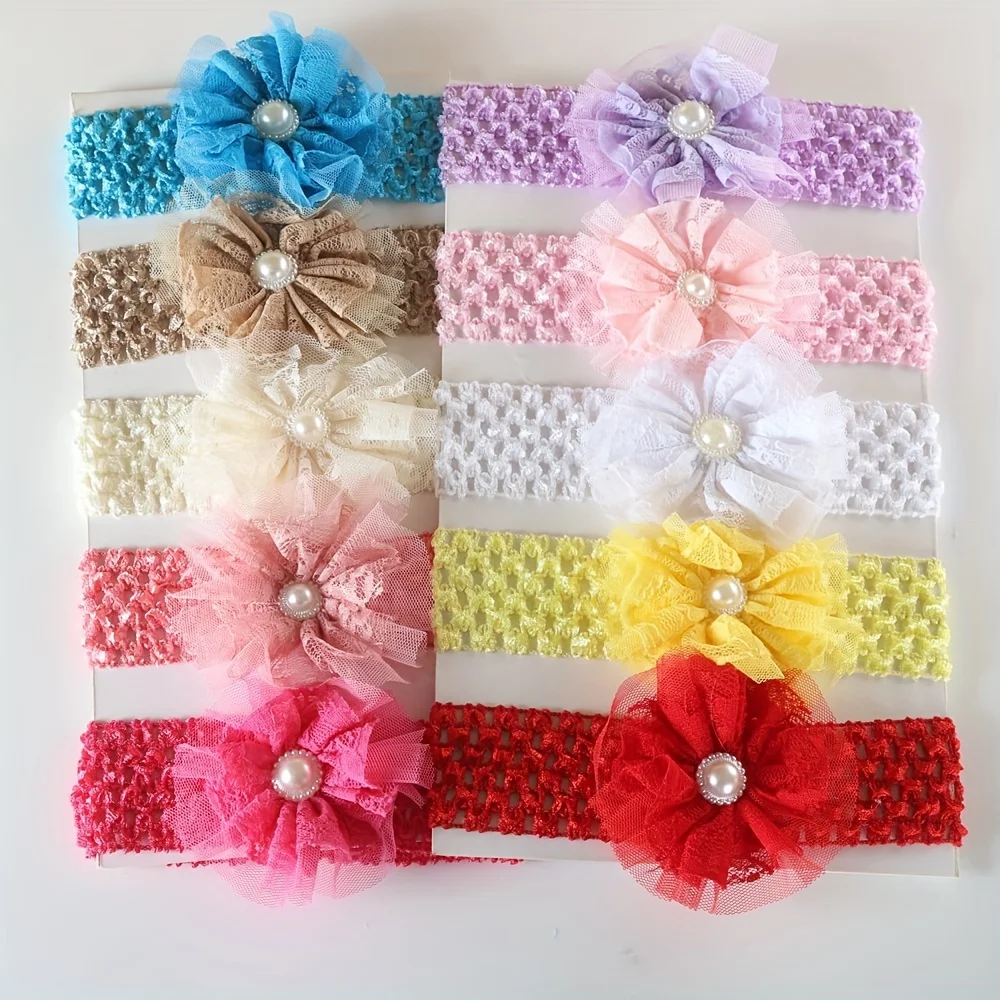 5pcs/10pcs 아기 머리띠 새틴 꽃 DIY 액세서 - Baby Gear 리뷰 및 가격
